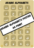 Arabic Alphabets/Letters Poster- Neutral theme