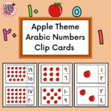 Arabic Apple Theme 1-20 Numbers Clip Cards