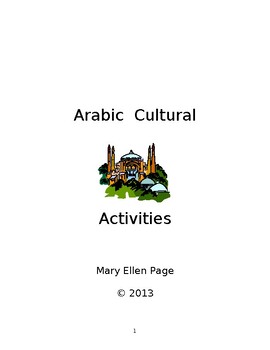 Preview of Arabic Cultural Fun Activities