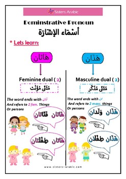 Preview of Arabic Demonstrative Pronoun هَاذان و هَاتَان