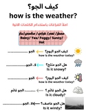 Arabic English Weather Worksheets