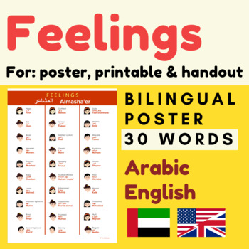 Preview of Arabic Emotions vocabulary | Arabic Feelings vocabulary