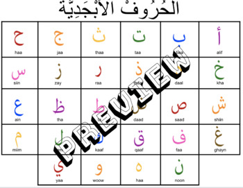 Preview of Interactive Arabic Alphabets Activity. Quiet book. Busy book.