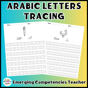 Preview of Arabic Letters Tracing Worksheets For Toddlers