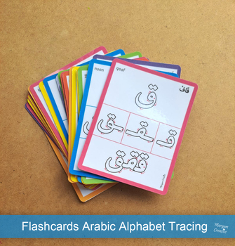 Preview of Arabic Letters positions writing flashcards, عربى