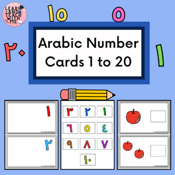 Preview of Arabic Number Task Cards 1-20