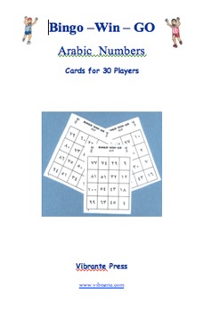 Preview of Arabic Numbers Bingo