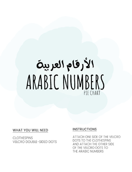 Preview of Arabic Numbers Clothespin Wheel
