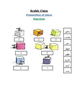 Preview of Arabic Preposition of place