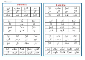 Preview of Arabic Reading Card - Kasrah (uu)
