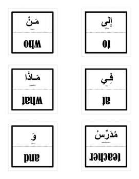 Preview of Arabic Sight Words with English phonetic spelling