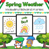Arabic Spring Weather Flash Cards for PreK & Kindergarten 