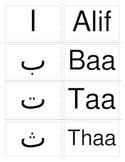 Arabic alphabet Flash Cards