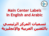 FREE! Arabic and English Learning Centers Labels.