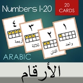 Arabic numbers vocabulary cards
