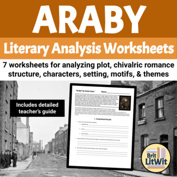 Preview of Araby (James Joyce) Literary Analysis Worksheets