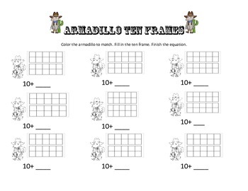 Preview of Armadillo Ten Frames