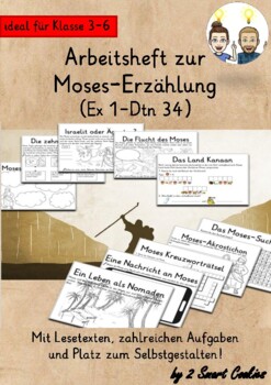 Preview of Arbeitsheft Moseserzählung Moses Mose Bibel (Bible Story) Deutsch German