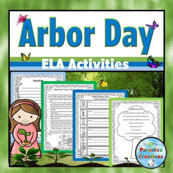 Preview of Arbor Day ELA Activities Set