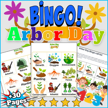 Preview of Arbor Day BINGO Game 3*3 Grid{30 completely different Cards} Kindergarten to 2th