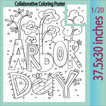 Preview of Arbor Day Collaborative  Posters | Great Art Activity to Celebrate Arbor day