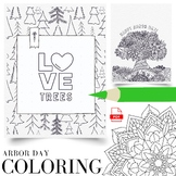 Arbor Day Mandala Coloring | Happy Arbor Day Coloring Worksheets