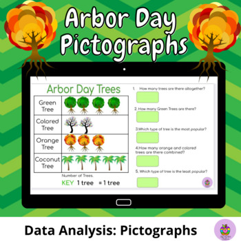Preview of Arbor Day Pictographs- Collect and Analyze Data- Interactive Activity