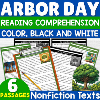 Preview of Arbor Day Reading Comprehension Passages & questions Bundle Arbor Day Activities