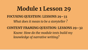 Preview of Arc 5 Module 1 Lesson 29-33 Wit and Wisdom Poetic and Power of Storytelling