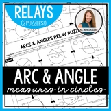 Arc & Angle Measures in Circles | Relay Puzzles
