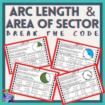 Preview of Arc Length & Area of Sector - BREAK THE CODE