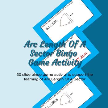 Preview of Arc Length Of A Sector Maths Bingo Game Activity