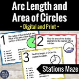 Arc Length and Area of Sectors Activity | Digital and Print