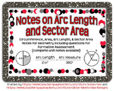 Arc Length and Sector Area Guided Notes for Geometry Circles Unit