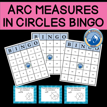 Preview of Arc Measures in Circles Bingo