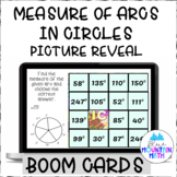 Arc Measures in Circles Picture Reveal Boom Cards--Digital