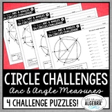 Arc and Angle Measures in Circles | Challenge Puzzles