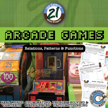 Preview of Arcade Games -- Relations, Patterns & Functions - 21st Century Math Project