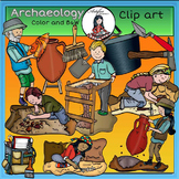 Archaelogy clip art -Color and B&W-