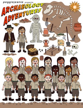 Preview of Archaeology Adventures Clipart
