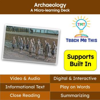 Preview of Archaeology Informational Text Reading Passage and Activities