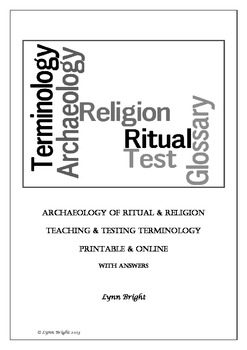 Preview of Archaeology Religion & Ritual Terminology Teaching & Testing Printable & Online
