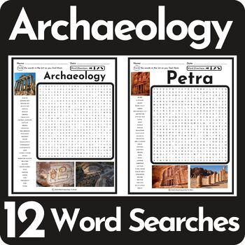 Preview of Archaeology Word Search Puzzle BUNDLE