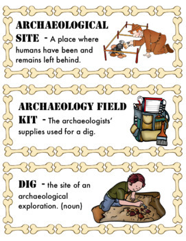 Archaeology Word Wall, Activities, Assessments, and Application | TpT