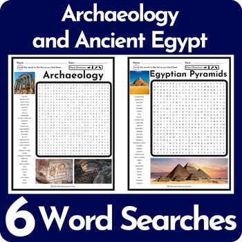 Preview of Archaeology and Ancient Egypt Word Search Puzzle BUNDLE