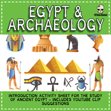 Archaeology and Ancient Egypt - introduction activity sheet