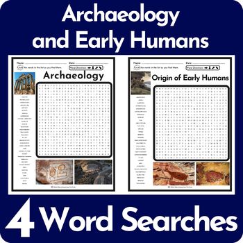 Archaeology And Early Humans Word Search Puzzle BUNDLE TPT   Original 10985108 1 