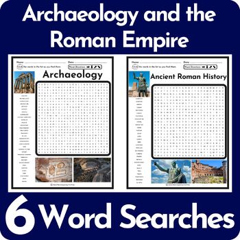 Preview of Archaeology and the Roman Empire Word Search Puzzle BUNDLE