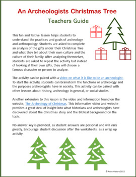 Archeology Exploration - Christmas Lesson by Artsy History  TpT