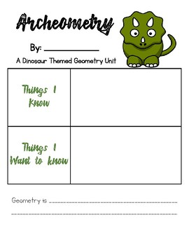 Preview of Archeometry: A Dinosaur Themed Geometry Unit